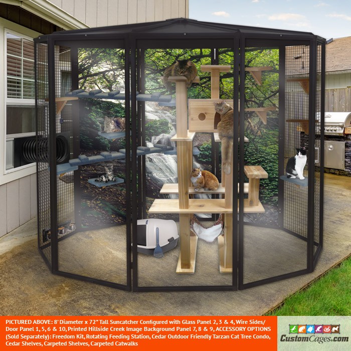 8' Diameter Indoor/Outdoor Cat Cage
