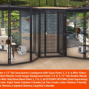 8' Diameter x 72" Tall Large Double Cat Cage