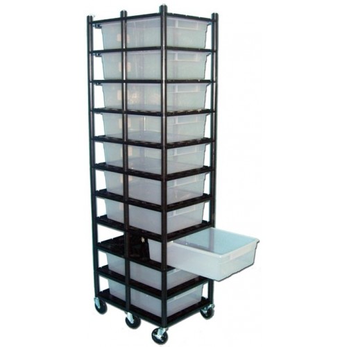 5 Level Breeding Rack (for Qty. 5, Model v-28, 32 Quart Tubs)