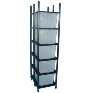 5 Level Breeding Rack (for Qty. 5, Sterilite 1757, 66 Quart Tubs)