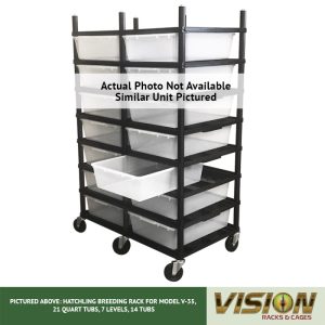 5 Level Breeding Rack (for Qty. 10, Model V-35, 21 Quart Tubs)