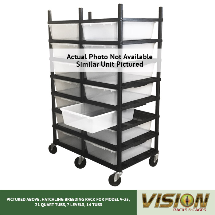 5 Level Breeding Rack (for Qty. 10, Model V-35, 21 Quart Tubs)