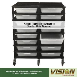 10 Level Breeding Rack (for Qty. 20, Model V-35s, 15 Quart Tubs)