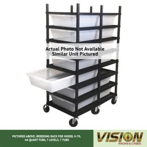 5 Level Breeding Rack (for Qty. 5, Model V-70, 44 Quart Tubs)