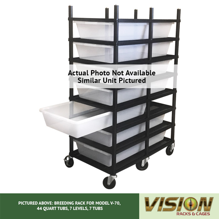 5 Level Breeding Rack (for Qty. 5, Model V-70, 44 Quart Tubs)