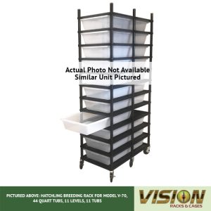13 Level Breeding Rack (for Qty. 13, Model V-70, 44 Quart Tubs)