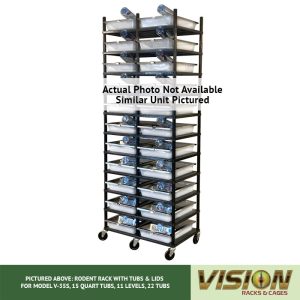 10 Level Rodent Breeding Rack (for Qty. 20, Model V-35s, 15 Quart Tubs)
