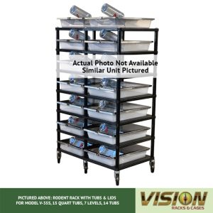 5 Level Rodent Breeding Rack (for Qty. 10, Model V-35s, 15 Quart Tubs)