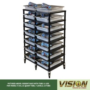 7 Level Rodent Breeding Rack (for Qty. 14, Model V-35s, 15 Quart Tubs)