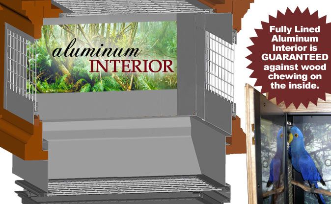 Aluminum Bird Cage Interior