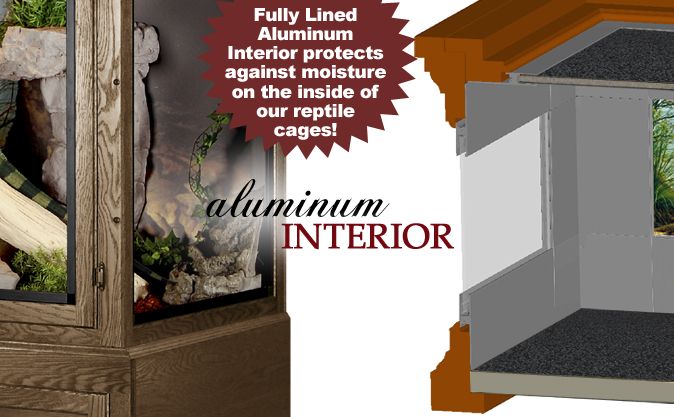 Aluminum Fully Lined Reptile Cages