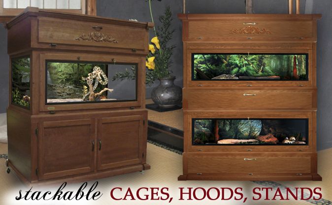 Majestic Stackable Reptile Cages, Hoods & Stands