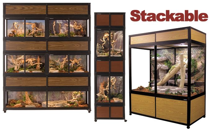 Hybrid Stackable Reptile Cages
