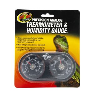 thermometer and humidity gauge for reptile enclosures in package